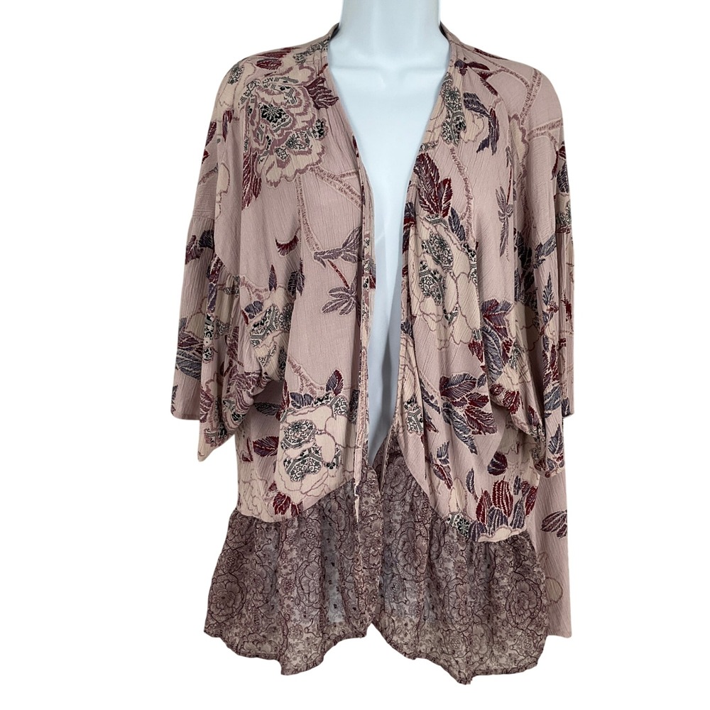 Knox Rose Kimono Women S Mauve Floral Lace Cardigan Cottagecore Boho Flowy Airy